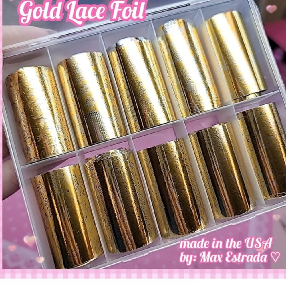 GOLD LACE FOIL Nail Foil Kit 1/$15, 2/$25, 3/$30, 4/$35.$5 each additional!
